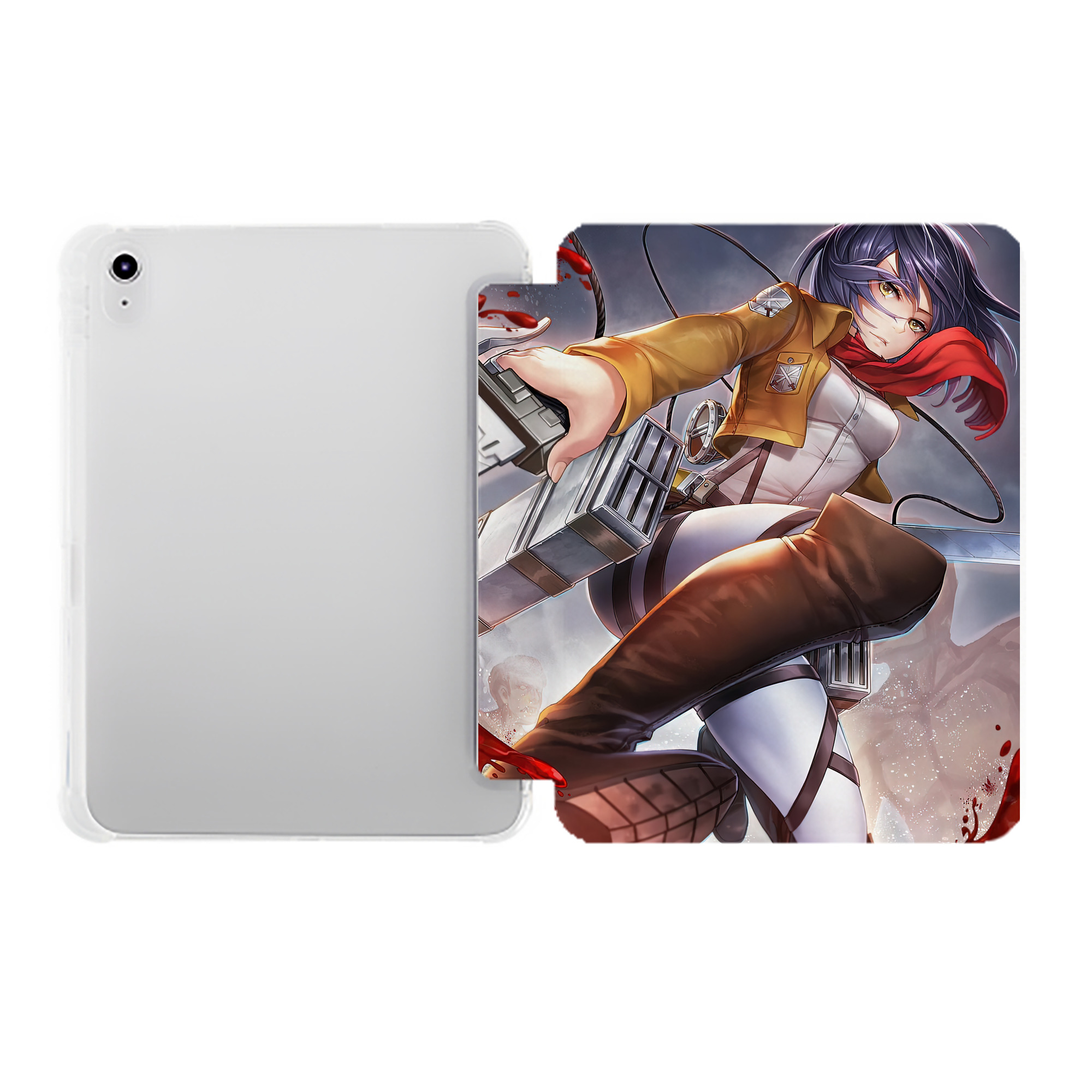 （画像用） 進撃の巨人 Attack on Titan IPad ケース ペン収納付き 三つ折りスタンド PUレザー×シリコン 対応機種9.5/10.5/10.9インチ